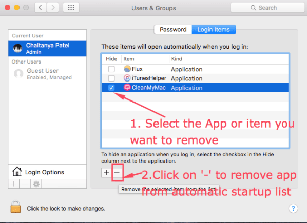 how to stop mac startup programs